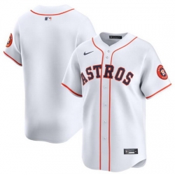 Men Houston Astros Blank White 2024 Home Limited Stitched Baseball Jersey