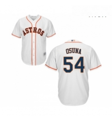 Mens Houston Astros 54 Roberto Osuna Replica White Home Cool Base Baseball Jersey 