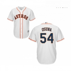 Mens Houston Astros 54 Roberto Osuna Replica White Home Cool Base Baseball Jersey 
