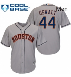 Mens Majestic Houston Astros 44 Roy Oswalt Replica Grey Road Cool Base MLB Jersey