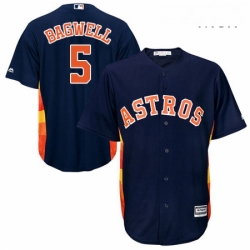 Mens Majestic Houston Astros 5 Jeff Bagwell Replica Navy Blue Alternate Cool Base MLB Jersey