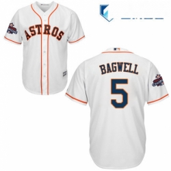 Mens Majestic Houston Astros 5 Jeff Bagwell Replica White Home 2017 World Series Champions Cool Base MLB Jersey