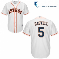 Mens Majestic Houston Astros 5 Jeff Bagwell Replica White Home Cool Base MLB Jersey