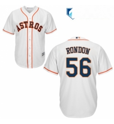 Mens Majestic Houston Astros 56 Hector Rondon Replica White Home Cool Base MLB Jersey 