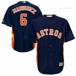 Mens Majestic Houston Astros 6 Jake Marisnick Replica Navy Blue Alternate Cool Base MLB Jersey 