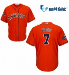 Mens Majestic Houston Astros 7 Craig Biggio Replica Orange Alternate 2017 World Series Champions Cool Base MLB Jersey