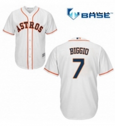 Mens Majestic Houston Astros 7 Craig Biggio Replica White Home Cool Base MLB Jersey
