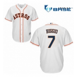 Mens Majestic Houston Astros 7 Craig Biggio Replica White Home Cool Base MLB Jersey