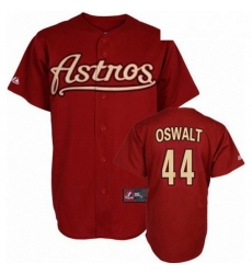 Mens Mitchell and Ness Houston Astros 44 Roy Oswalt Replica Red Throwback MLB Jersey