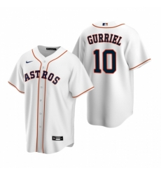Mens Nike Houston Astros 10 Yuli Gurriel White Home Stitched Baseball Jersey