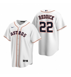 Mens Nike Houston Astros 22 Josh Reddick White Home Stitched Baseball Jerse