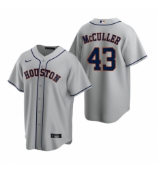 Mens Nike Houston Astros 43 Lance McCullers Gray Road Stitched Baseball Jerse