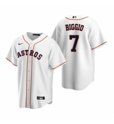Mens Nike Houston Astros 7 Craig Biggio White Home Stitched Baseball Jerse