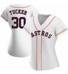 Women Houston Astros Kyle Tucker #30 White Cool Base Stitched Jersey