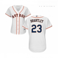 Womens Houston Astros 23 Michael Brantley Authentic White Home Cool Base Baseball Jersey 