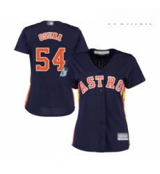 Womens Houston Astros 54 Roberto Osuna Authentic Navy Blue Alternate Cool Base Baseball Jersey 