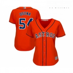 Womens Houston Astros 54 Roberto Osuna Authentic Orange Alternate Cool Base Baseball Jersey 