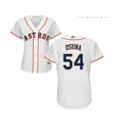 Womens Houston Astros 54 Roberto Osuna Authentic White Home Cool Base Baseball Jersey 