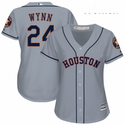 Womens Majestic Houston Astros 24 Jimmy Wynn Authentic Grey Road Cool Base MLB Jersey 