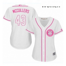 Womens Majestic Houston Astros 43 Lance McCullers Authentic White Fashion Cool Base MLB Jersey