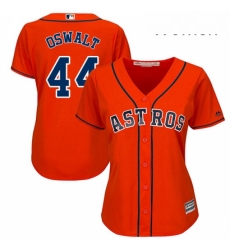 Womens Majestic Houston Astros 44 Roy Oswalt Authentic Orange Alternate Cool Base MLB Jersey