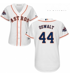 Womens Majestic Houston Astros 44 Roy Oswalt Authentic White Home 2017 World Series Champions Cool Base MLB Jersey