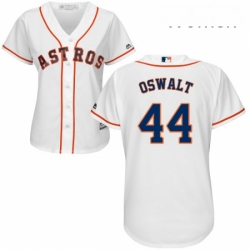 Womens Majestic Houston Astros 44 Roy Oswalt Replica White Home Cool Base MLB Jersey