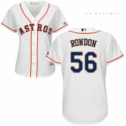 Womens Majestic Houston Astros 56 Hector Rondon Authentic White Home Cool Base MLB Jersey 