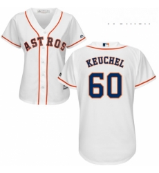Womens Majestic Houston Astros 60 Dallas Keuchel Authentic White Home Cool Base MLB Jersey