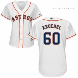 Womens Majestic Houston Astros 60 Dallas Keuchel Replica White Home Cool Base MLB Jersey
