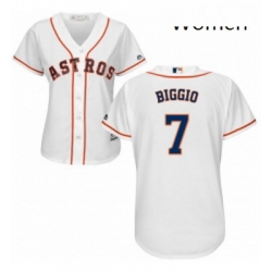 Womens Majestic Houston Astros 7 Craig Biggio Replica White Home Cool Base MLB Jersey