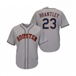 Youth Houston Astros 23 Michael Brantley Authentic Grey Road Cool Base Baseball Jersey 