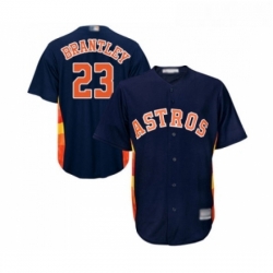 Youth Houston Astros 23 Michael Brantley Authentic Navy Blue Alternate Cool Base Baseball Jersey 
