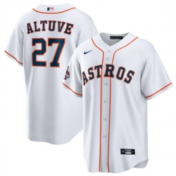 Youth Houston Astros 27 Jose Altuve White 2022 World Series Champions Home Stitched BaseballJersey