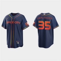 Youth Houston Astros 35 Justin Verlander 2022 Navy City Connect Stitched Jersey