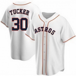 Youth Houston Astros Kyle Tucker #30 White Cool Base Stitched Jersey