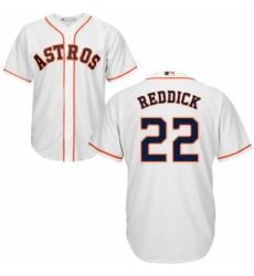 Youth Majestic Houston Astros 22 Josh Reddick Authentic White Home Cool Base MLB Jersey