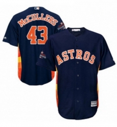 Youth Majestic Houston Astros 43 Lance McCullers Authentic Navy Blue Alternate 2017 World Series Champions Cool Base MLB Jersey