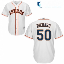 Youth Majestic Houston Astros 50 JR Richard Authentic White Home Cool Base MLB Jersey