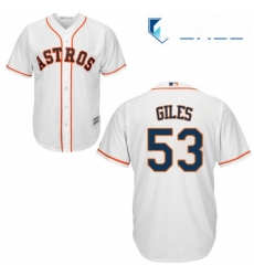 Youth Majestic Houston Astros 53 Ken Giles Replica White Home Cool Base MLB Jersey 