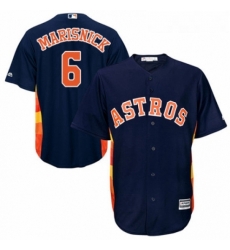 Youth Majestic Houston Astros 6 Jake Marisnick Authentic Navy Blue Alternate Cool Base MLB Jersey 