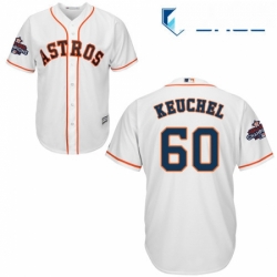 Youth Majestic Houston Astros 60 Dallas Keuchel Authentic White Home 2017 World Series Champions Cool Base MLB Jersey