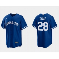 Men Kansas City Royals 28 Kyle Isbel Royal Cool Base Stitched Baseball Jersey