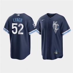 Men Kansas City Royals 52 Daniel Lynch 2022 Navy City Connect Cool Base Stitched jersey