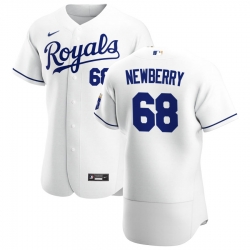 Men Kansas City Royals 68 Jake Newberry Men Nike White Home 2020 Flex Base Player MLB Jersey