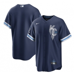 Men Kansas City Royals Blank 2022 Navy City Connect Cool Base Stitched jersey