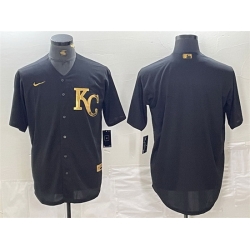 Men Kansas City Royals Blank Black Cool Base Stitched Jersey