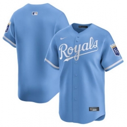 Men Kansas City Royals Blank Light Blue 2024 Alternate Limited Stitched Baseball Jersey