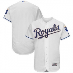 Men Kansas City Royals Blank White Gold Flex Base Stitched jersey