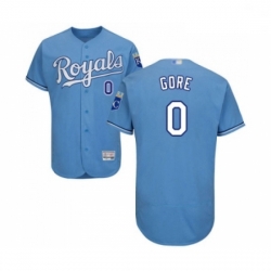 Mens Kansas City Royals 0 Terrance Gore Light Blue Alternate Flex Base Authentic Collection Baseball Jersey